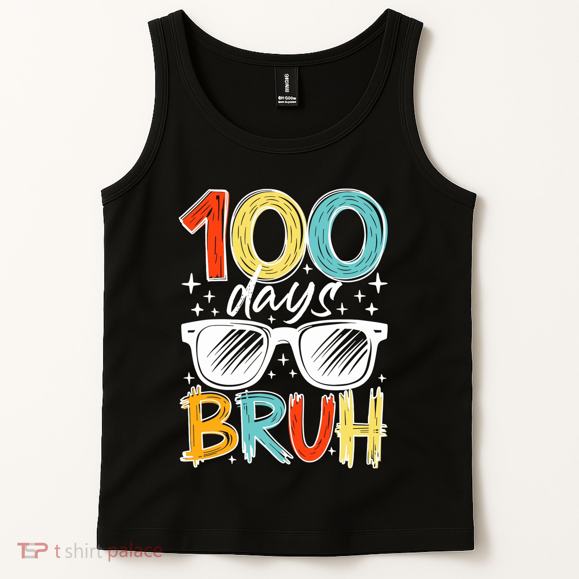 100 Days Bruh Funny 100th Day Of School Tank Top