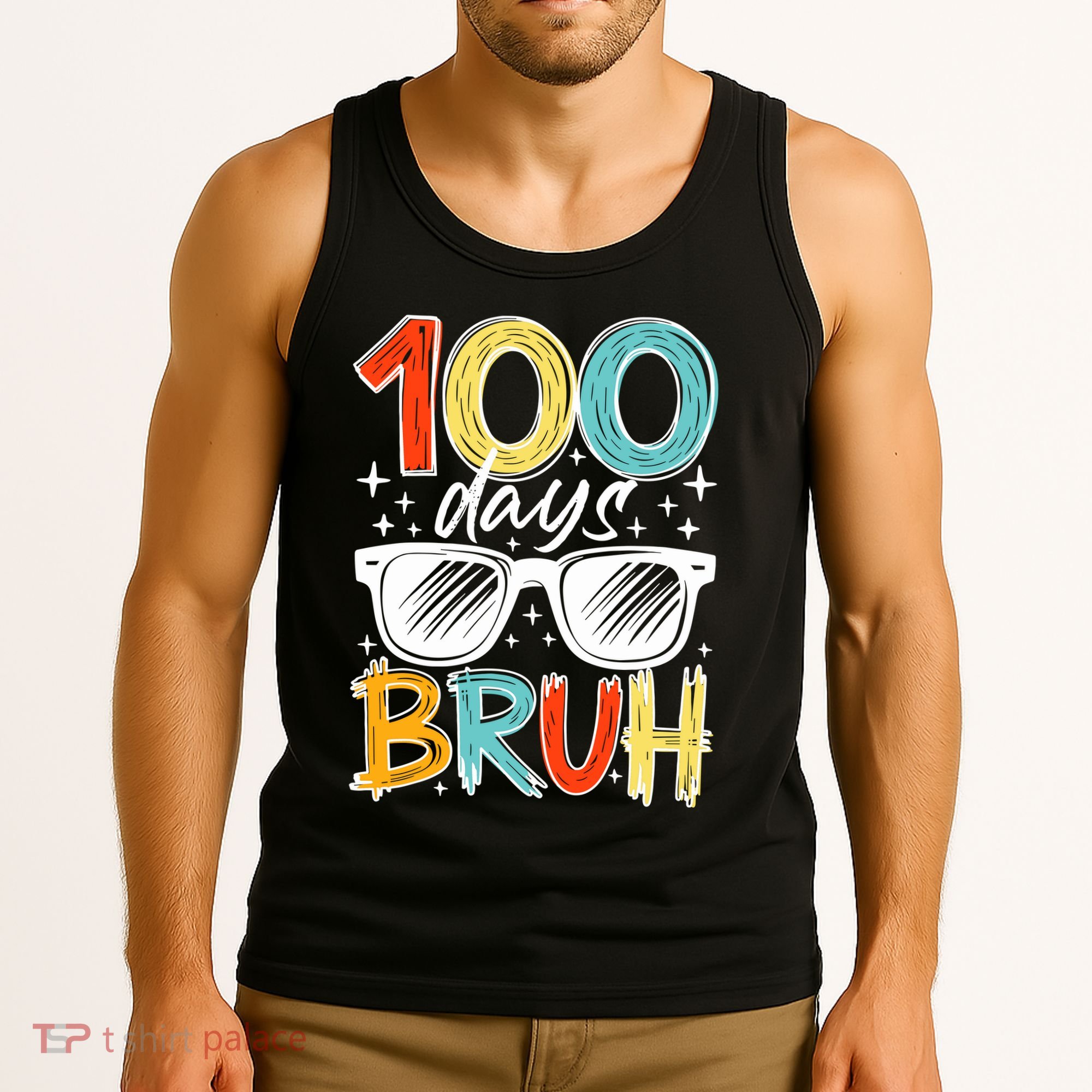 100 Days Bruh Funny 100th Day Of School Tank Top