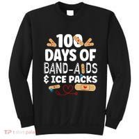 100 Days Band Aids & Ice Packs Nurse 100 Days Of School Sweatshirt thumb 0