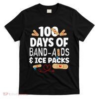 100 Days Band Aids & Ice Packs Nurse 100 Days Of School T-Shirt thumb 0