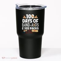 100 Days Band Aids & Ice Packs Nurse 100 Days Of School Tumbler thumb 0