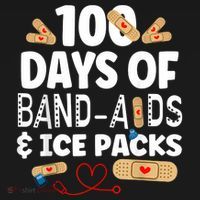 100 Days Band Aids & Ice Packs Nurse 100 Days Of School Mousepad thumb 1