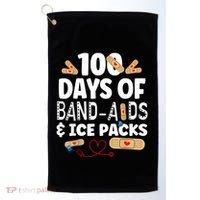 100 Days Band Aids & Ice Packs Nurse 100 Days Of School Golf Towel thumb 0