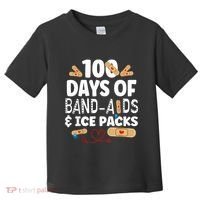 100 Days Band Aids & Ice Packs Nurse 100 Days Of School Toddler T-Shirt thumb 0