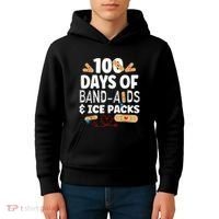 100 Days Band Aids & Ice Packs Nurse 100 Days Of School Kids Hoodie thumb 4