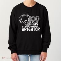 100 Days Brighter Funny Back To School Women's Sweatshirt thumb 0