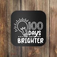 100 Days Brighter Funny Back To School Coaster thumb 0