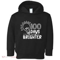 100 Days Brighter Funny Back To School Toddler Hoodie thumb 0