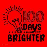 100 Days Brighter Funny Back To School Santa Hat thumb 1
