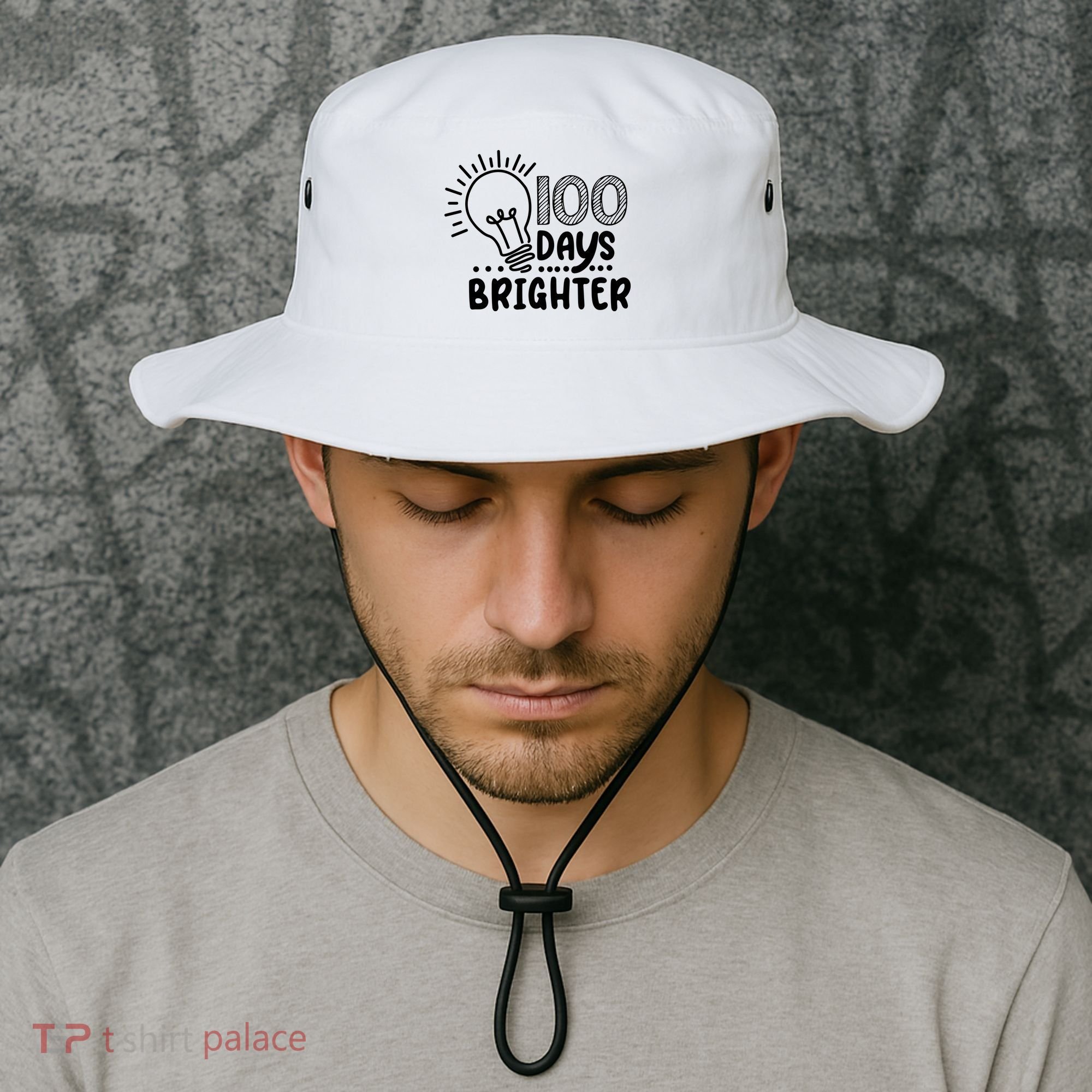 100 Days Brighter Funny Back To School Bucket Hat