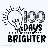 100 Days Brighter Funny Back To School Bucket Hat thumb 4