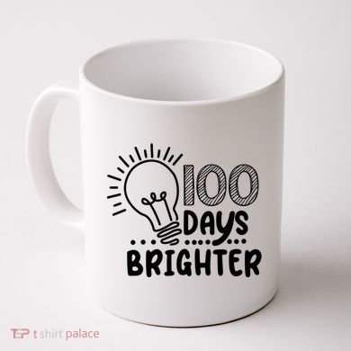 100 Days Brighter Funny Back To School Coffee Mug