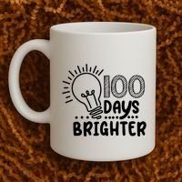 100 Days Brighter Funny Back To School Coffee Mug thumb 2