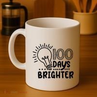 100 Days Brighter Funny Back To School Coffee Mug thumb 4