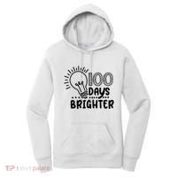 100 Days Brighter Funny Back To School Women's Hoodie thumb 0