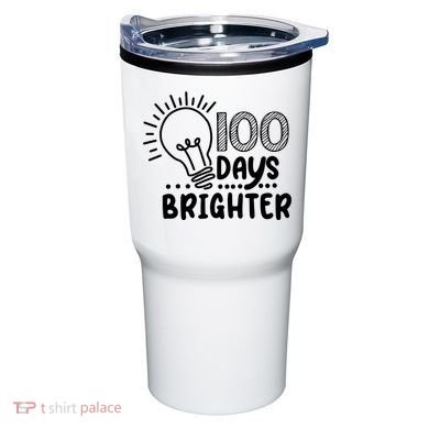 100 Days Brighter Funny Back To School Tumbler