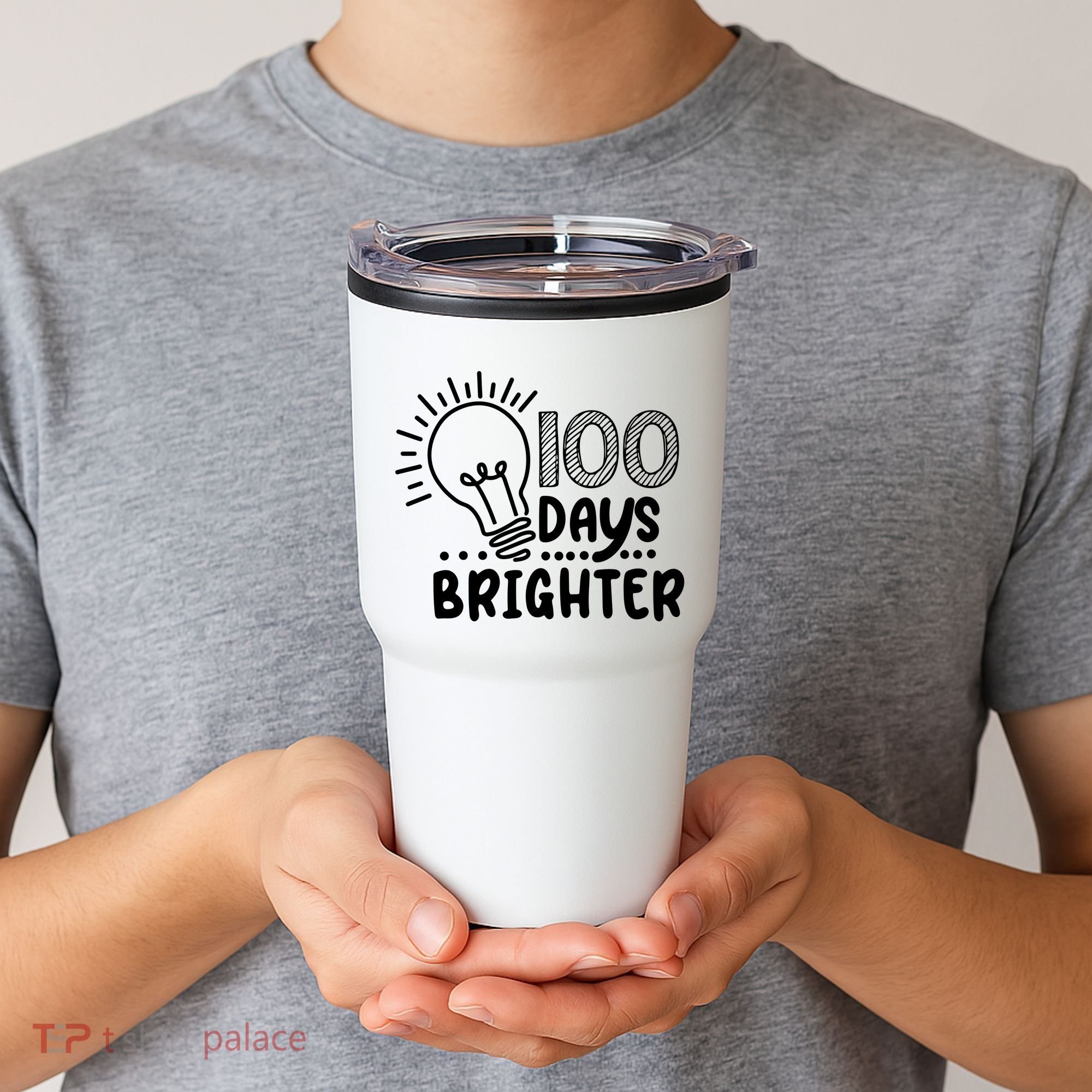 100 Days Brighter Funny Back To School Tumbler