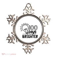 100 Days Brighter Funny Back To School Ornament thumb 0