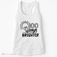 100 Days Brighter Funny Back To School Women's Tank Top thumb 0