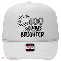 100 Days Brighter Funny Back To School Hat thumb 0