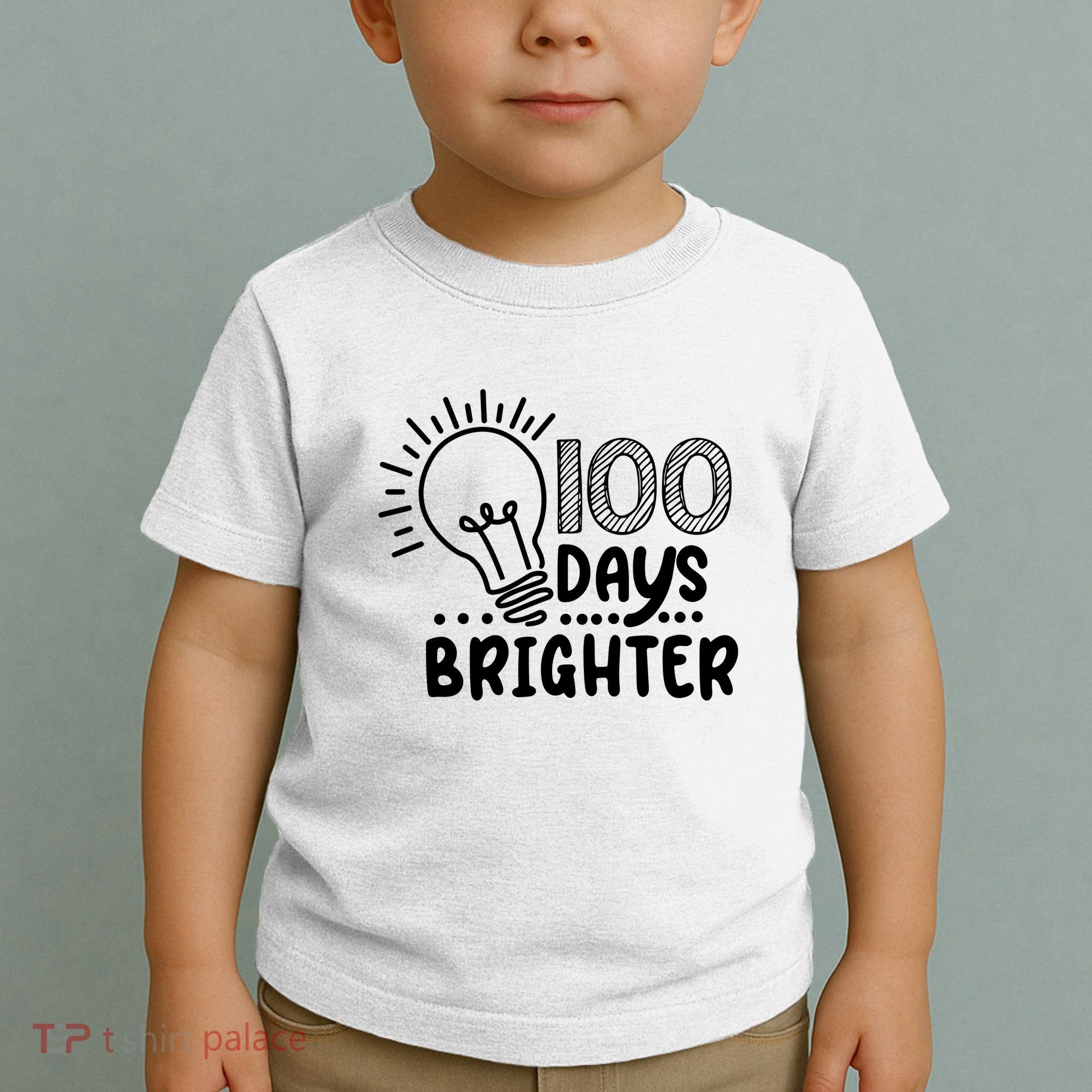 100 Days Brighter Funny Back To School Toddler T-Shirt
