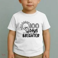 100 Days Brighter Funny Back To School Toddler T-Shirt thumb 2