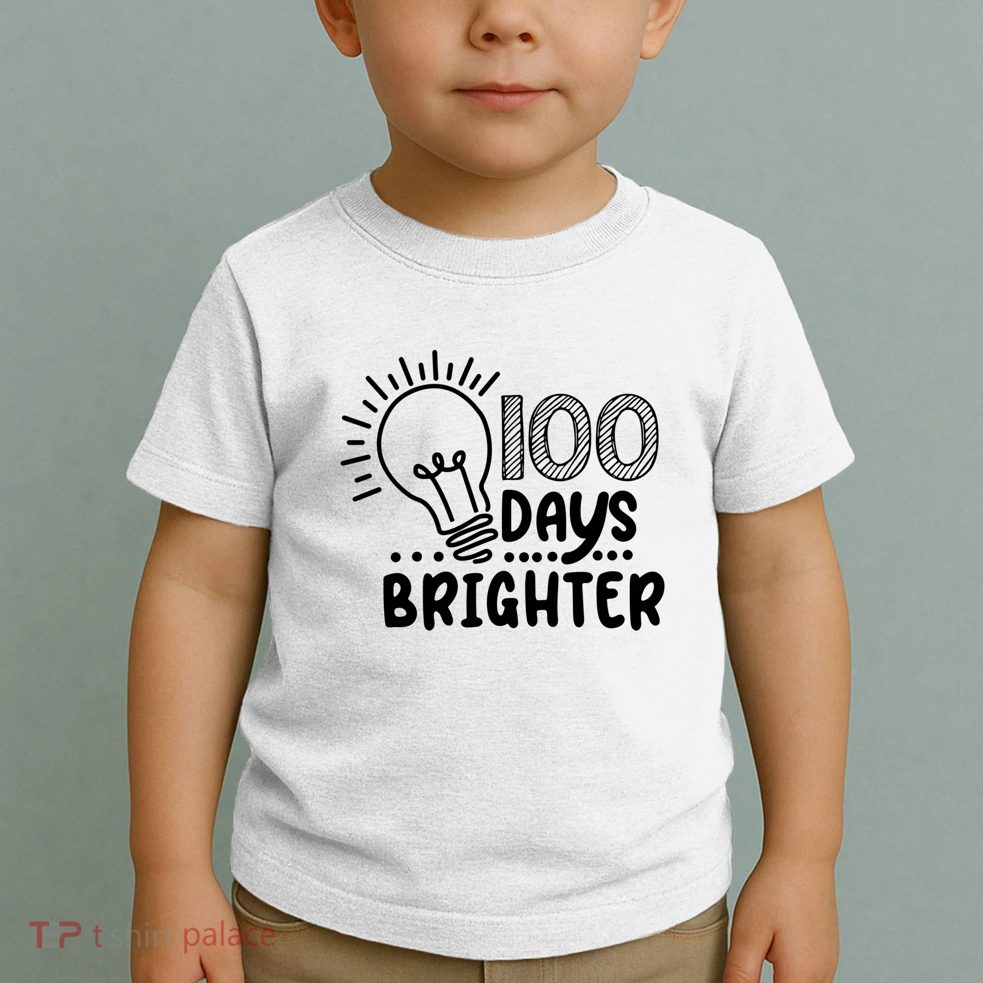 100 Days Brighter Funny Back To School Toddler T-Shirt
