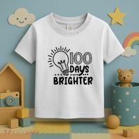 100 Days Brighter Funny Back To School Toddler T-Shirt thumb 3