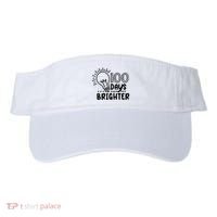 100 Days Brighter Funny Back To School Visor thumb 0