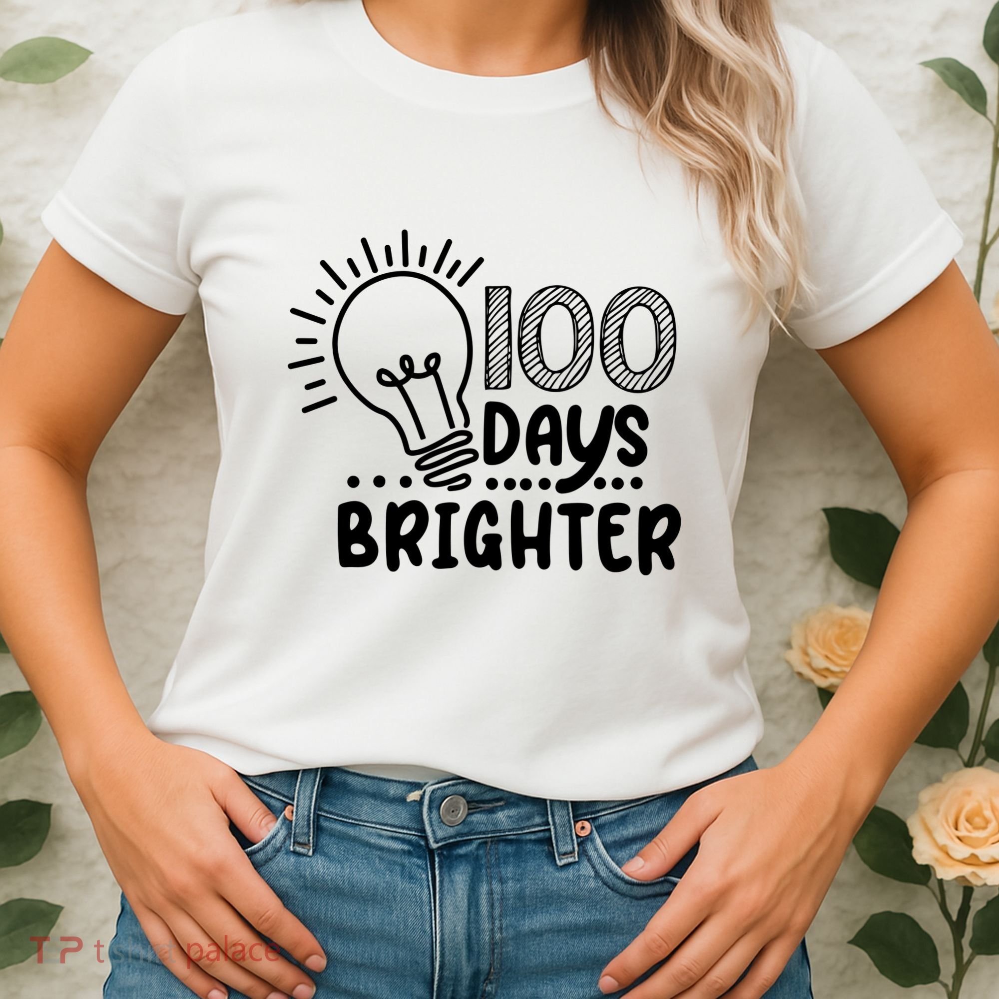 100 Days Brighter Funny Back To School Women's T-Shirt