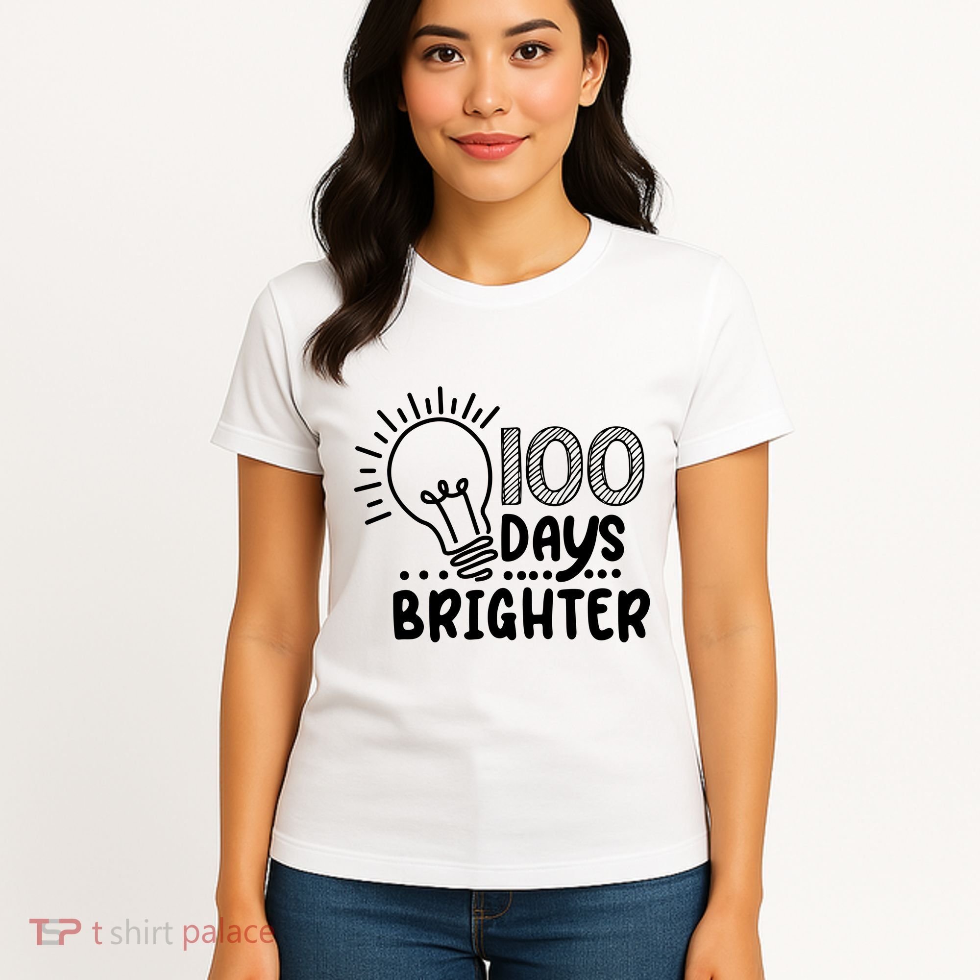 100 Days Brighter Funny Back To School Women's T-Shirt