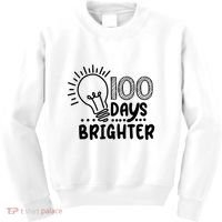 100 Days Brighter Funny Back To School Kids Sweatshirt thumb 0