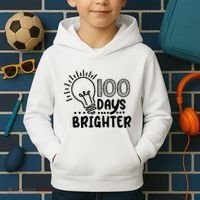 100 Days Brighter Funny Back To School Kids Hoodie thumb 2