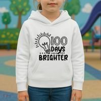 100 Days Brighter Funny Back To School Kids Hoodie thumb 3