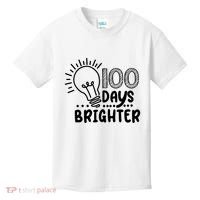 100 Days Brighter Funny Back To School Kids T-Shirt thumb 0