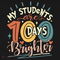 100 Days Brighter Teacher 100th Day Of School Teachers Squad Sweatshirt thumb 3