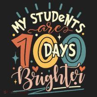 100 Days Brighter Teacher 100th Day Of School Teachers Squad Beanie thumb 2