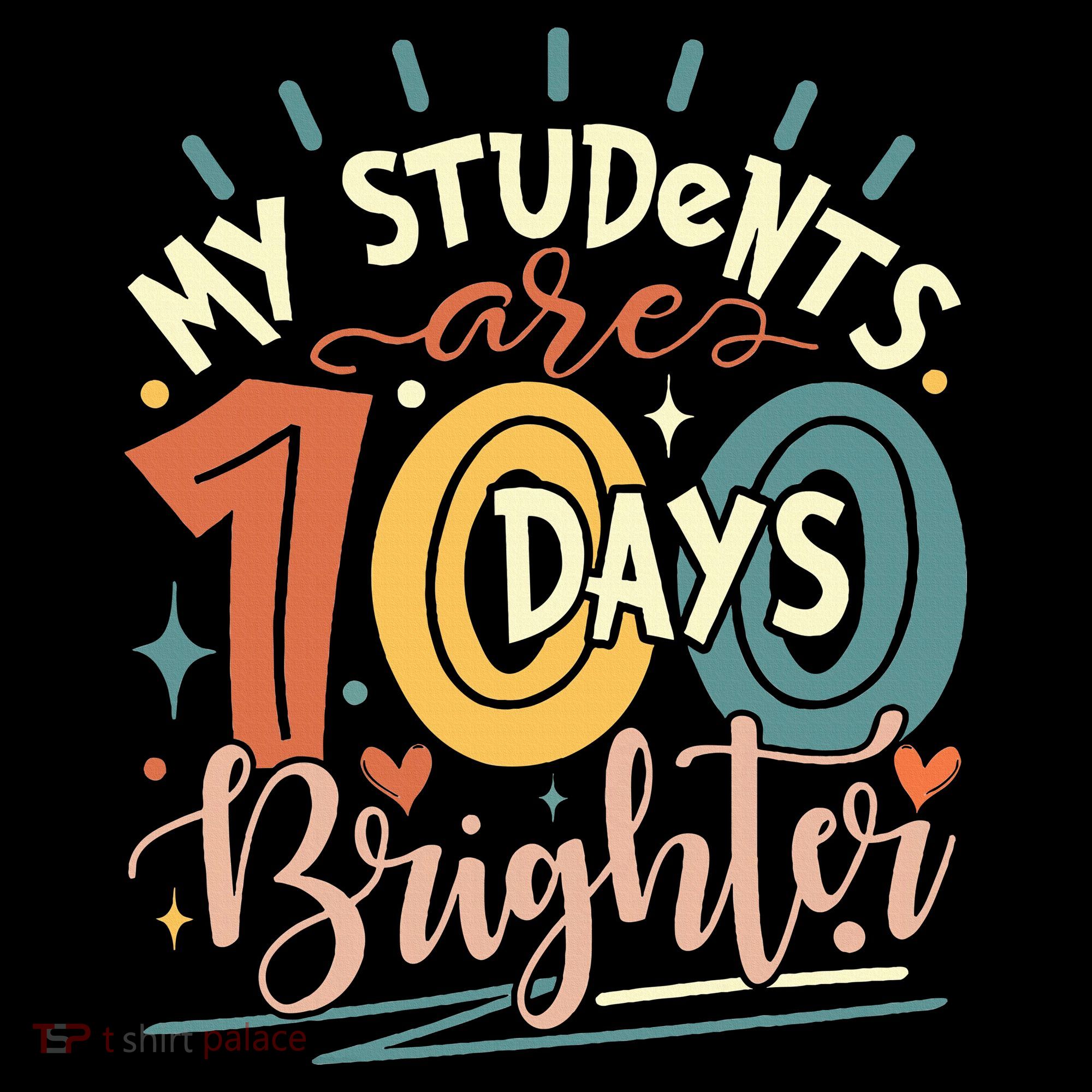 100 Days Brighter Teacher 100th Day Of School Teachers Squad Women's Hoodie