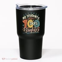 100 Days Brighter Teacher 100th Day Of School Teachers Squad Tumbler thumb 0
