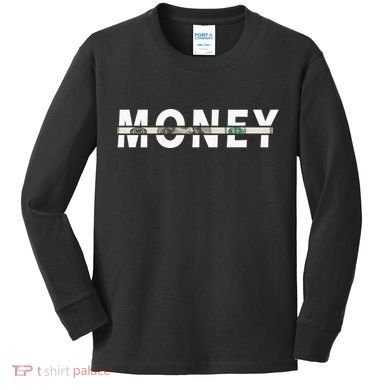 100 Dollar , Funny Money Kids Long Sleeve Shirt