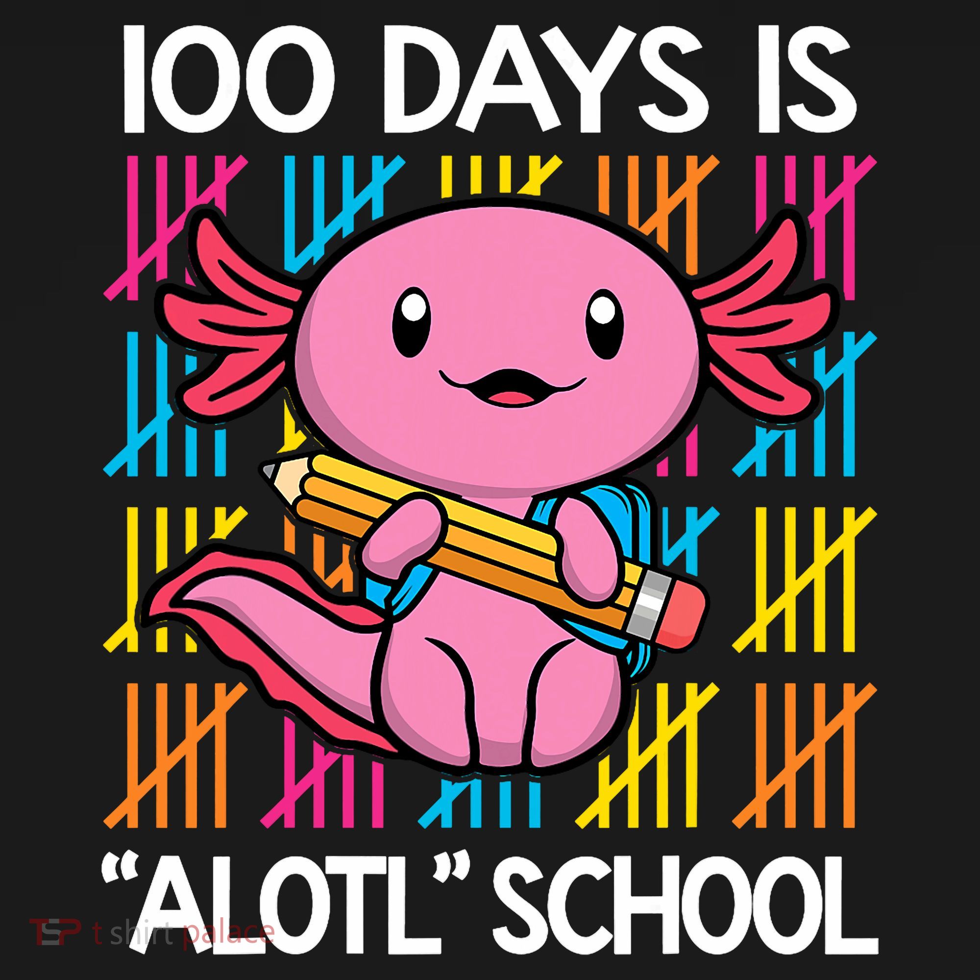 100 Days Is Alotl School Funny 100th Day Of School Axolotl Women's Tank Top