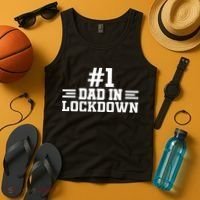 #1 Dad In Lockdown Tank Top thumb 4