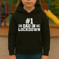 #1 Dad In Lockdown Kids Hoodie thumb 3