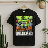 100 Days Level Unlocked Gaming 100th Day Of School T-Shirt thumb 2