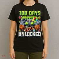 100 Days Level Unlocked Gaming 100th Day Of School T-Shirt thumb 4