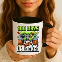 100 Days Level Unlocked Gaming 100th Day Of School Coffee Mug thumb 3
