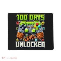 100 Days Level Unlocked Gaming 100th Day Of School Mousepad thumb 0