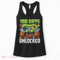 100 Days Level Unlocked Gaming 100th Day Of School Women's Tank Top thumb 0