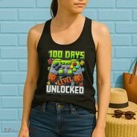 100 Days Level Unlocked Gaming 100th Day Of School Women's Tank Top thumb 2