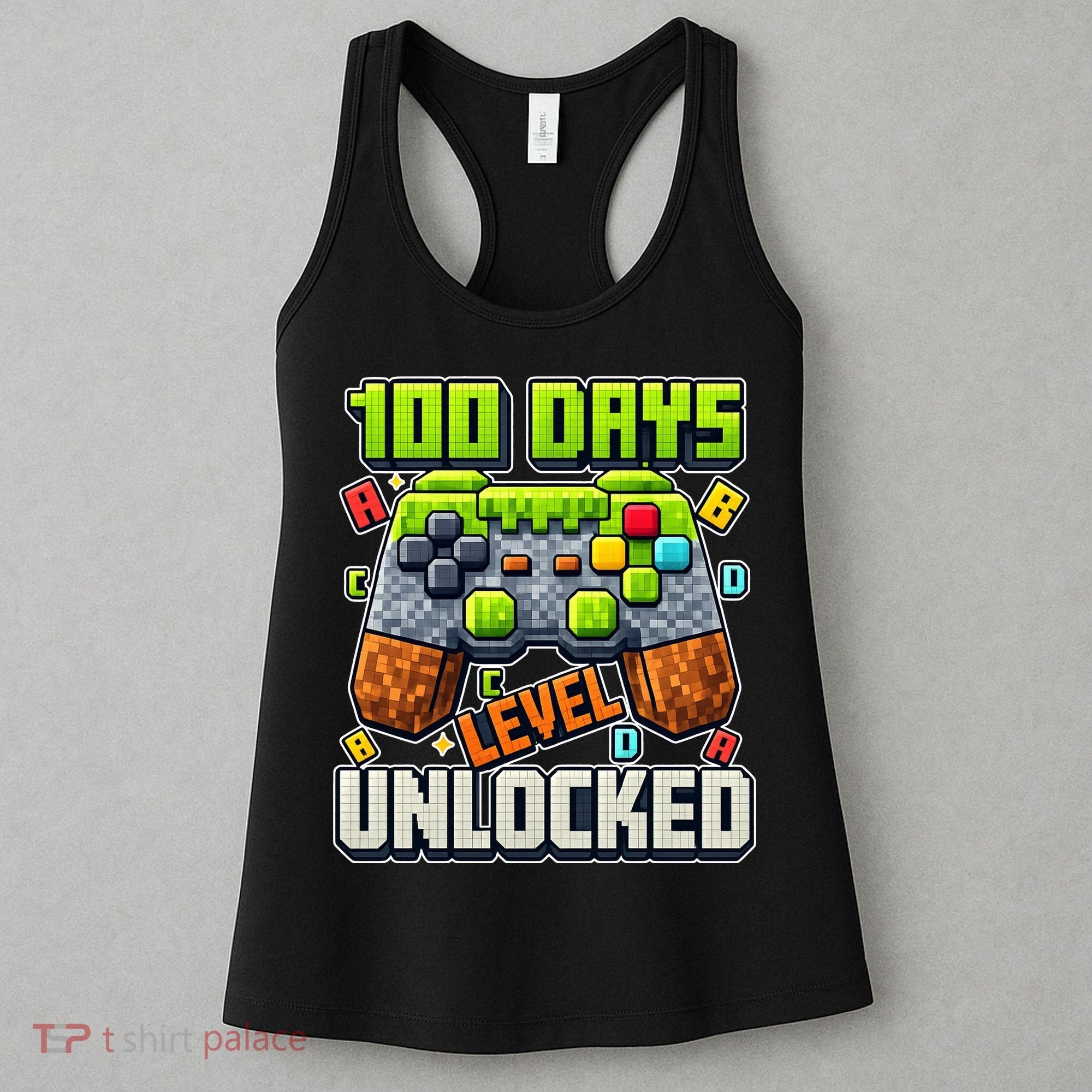 100 Days Level Unlocked Gaming 100th Day Of School Women's Tank Top